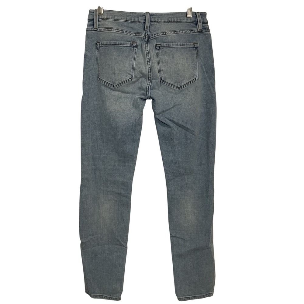 FRAME Denim Womens Blue Distressed Denim Jeans Size 25 Casual Everyday - Picture 8 of 9